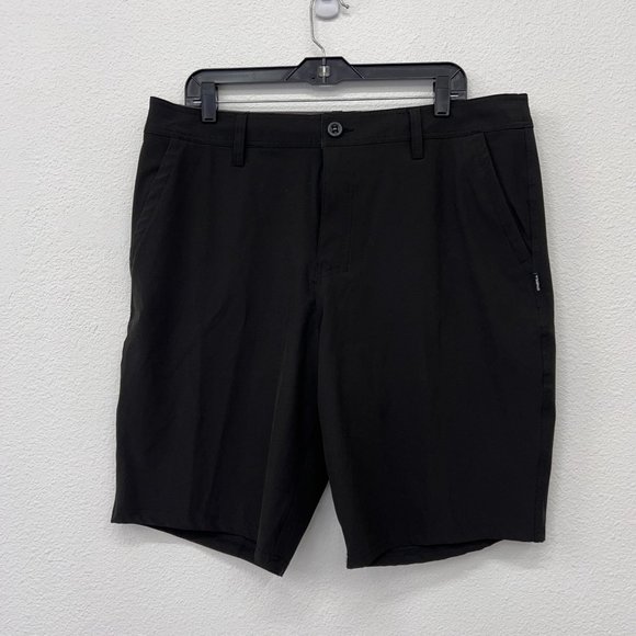 O'neill mens black front zipper solid shorts Size: 36 - Picture 2 of 7